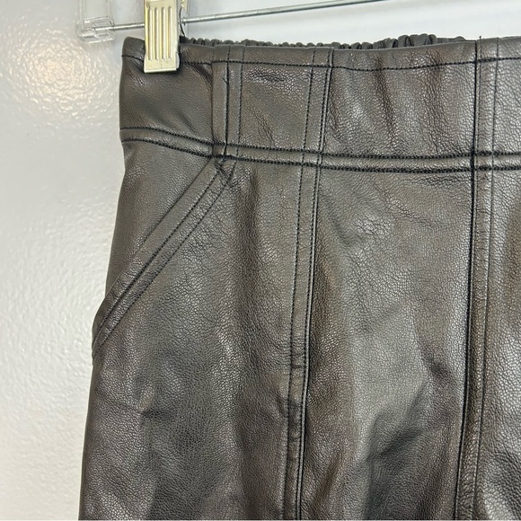 SPANX Faux Leather Black Jogger Pants Vegan Size XS - Picture 5 of 12